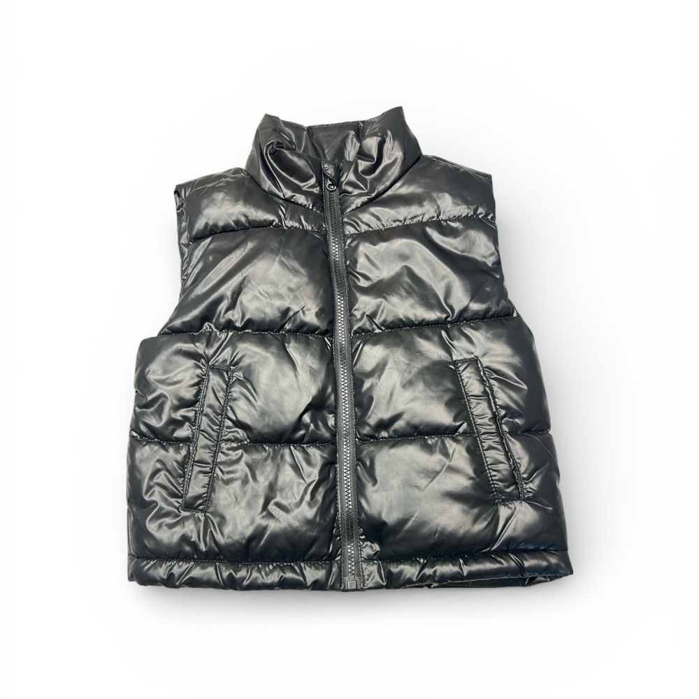 Xersion Girls Shiny Black Puffer Vest